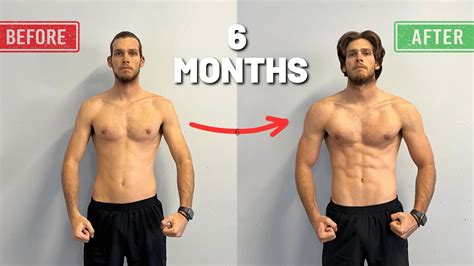 6 month skinny to muscular transformation|NATURAL 6 MONTH BODY TRANSFORMATION